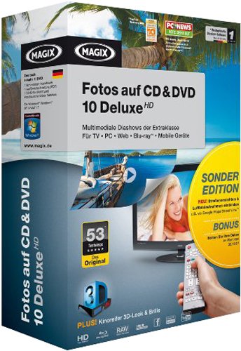 MAGIX Fotos auf CD & DVD 10 Deluxe HD Sonderedition