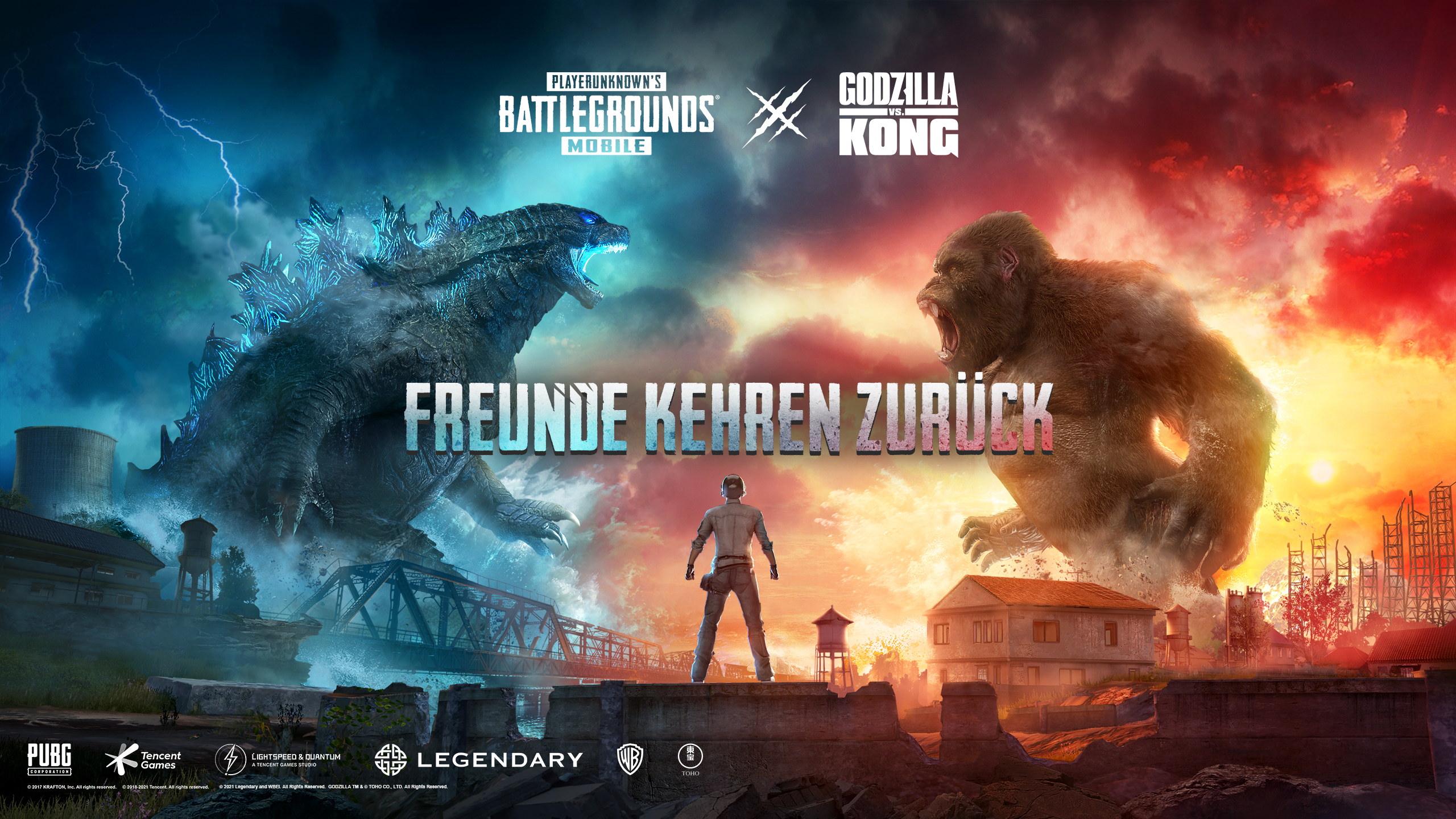 PUBG Mobile: Exklusive Zusammenarbeit mit Legendary Entertainment bringt Godzilla und Kong ins Spiel