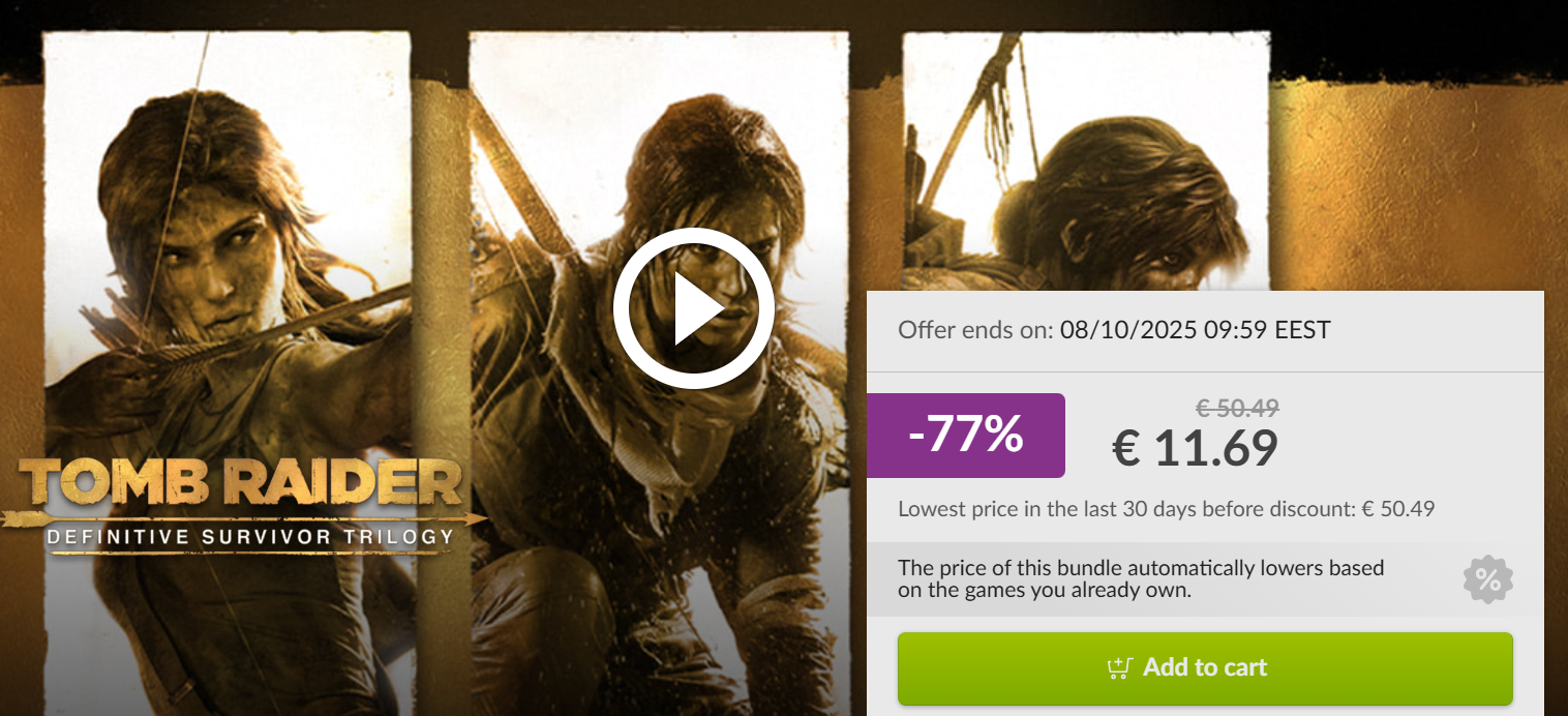 GOG startet Rabattaktion für Lara Croft: Die epische Origin-Trilogie