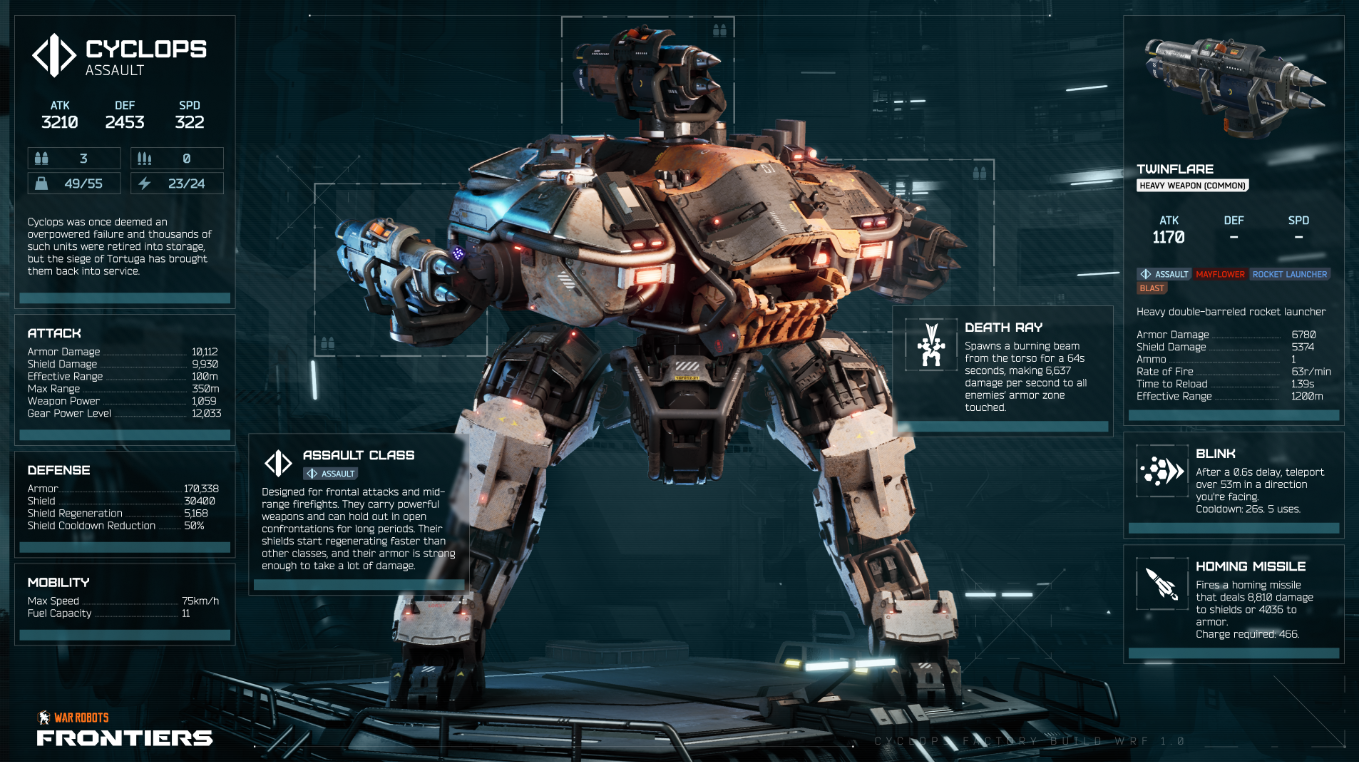 War Robots: Frontiers – Cyclops im Spotlight Bild War Robots: Frontiers – Cyclops im Spotlight Screenshot War Robots: Frontiers – Cyclops im Spotlight Foto