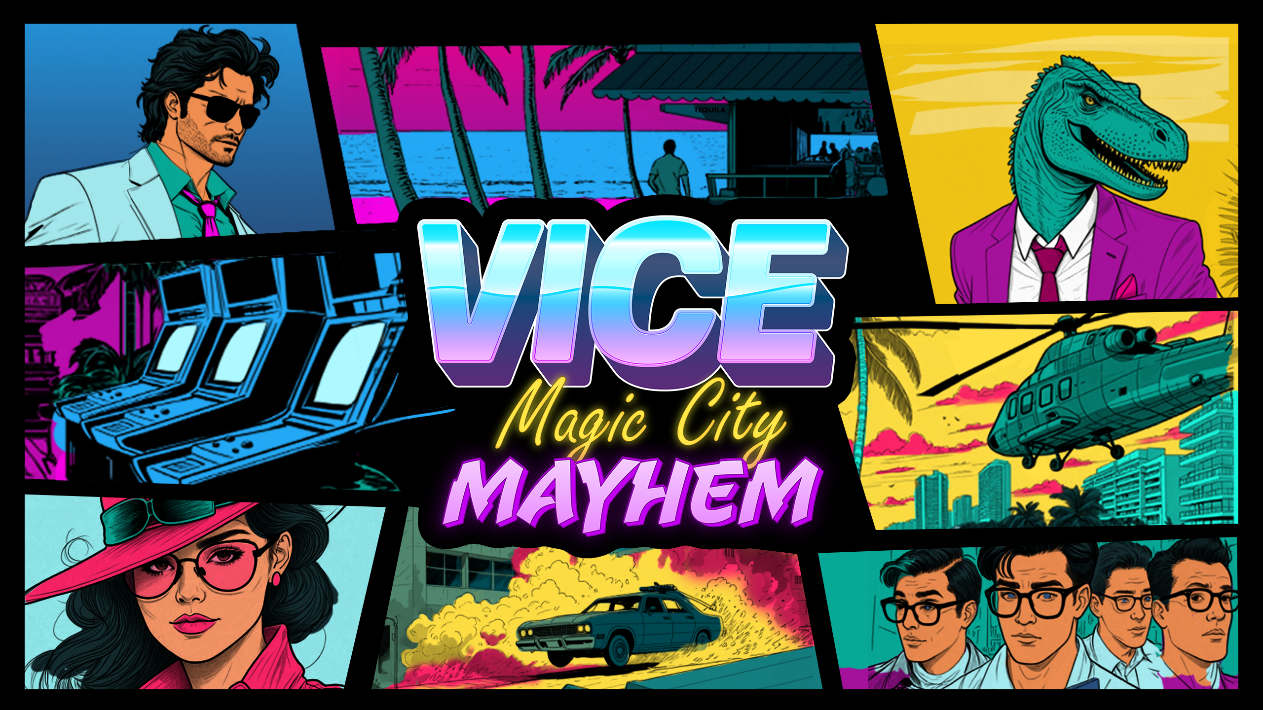 Vice: Magic City Mayhem – Neon-Retro trifft auf Zelda und GTA Bild Vice: Magic City Mayhem – Neon-Retro trifft auf Zelda und GTA Screenshot Vice: Magic City Mayhem – Neon-Retro trifft auf Zelda und GTA Foto