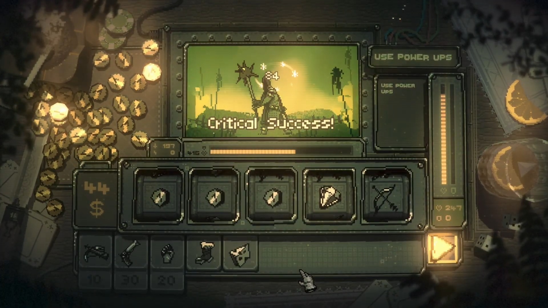 Slots & Daggers: Retro-Roguelite mit Spielautomaten-Gameplay jetzt auf Steam