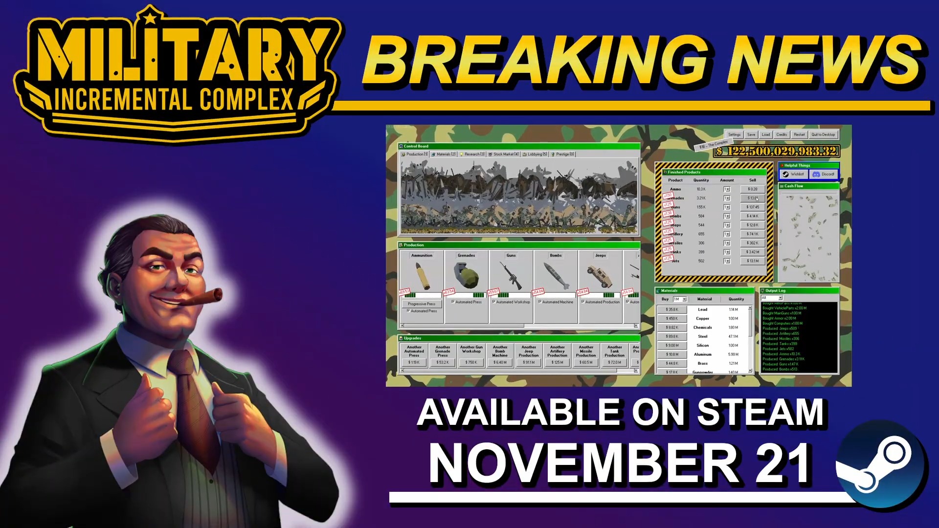 Spielemagazin - Military Incremental Complex erscheint am 21. November auf Steam Military Incremental Complex erscheint am 21. November auf Steam
