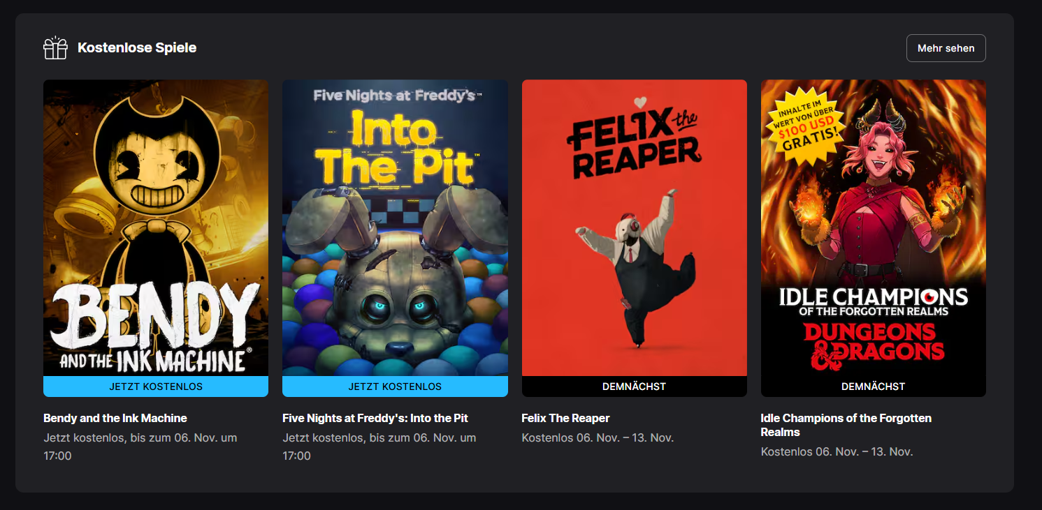 Epic Games: Das sind die neuen Gratis-Games Bild Epic Games: Das sind die neuen Gratis-Games Screenshot Epic Games: Das sind die neuen Gratis-Games Foto