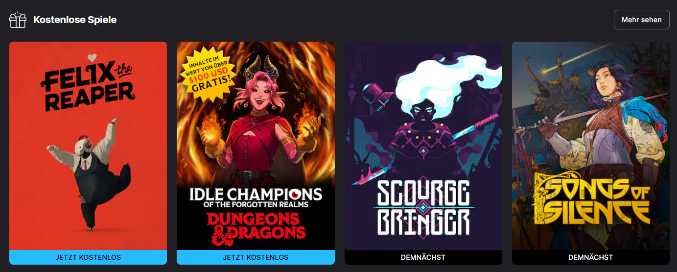 Epic-Reminder: Hol dir die Free Games noch heute