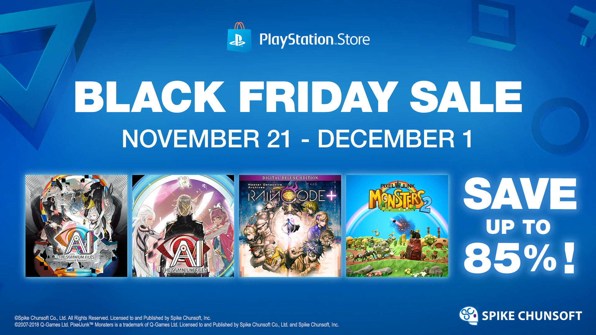 Spike Chunsoft startet großen Black Friday Sale