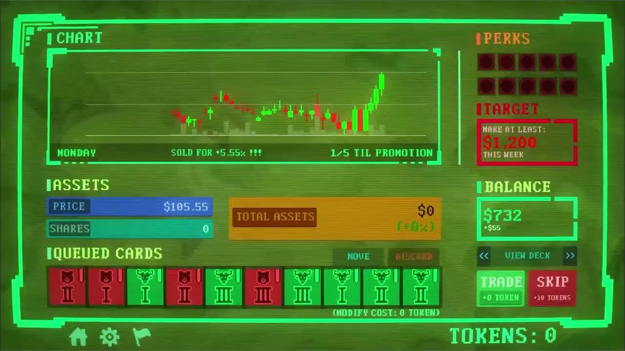 Insider Trading: Roguelike Deckbuilder mit Börsen-Thema