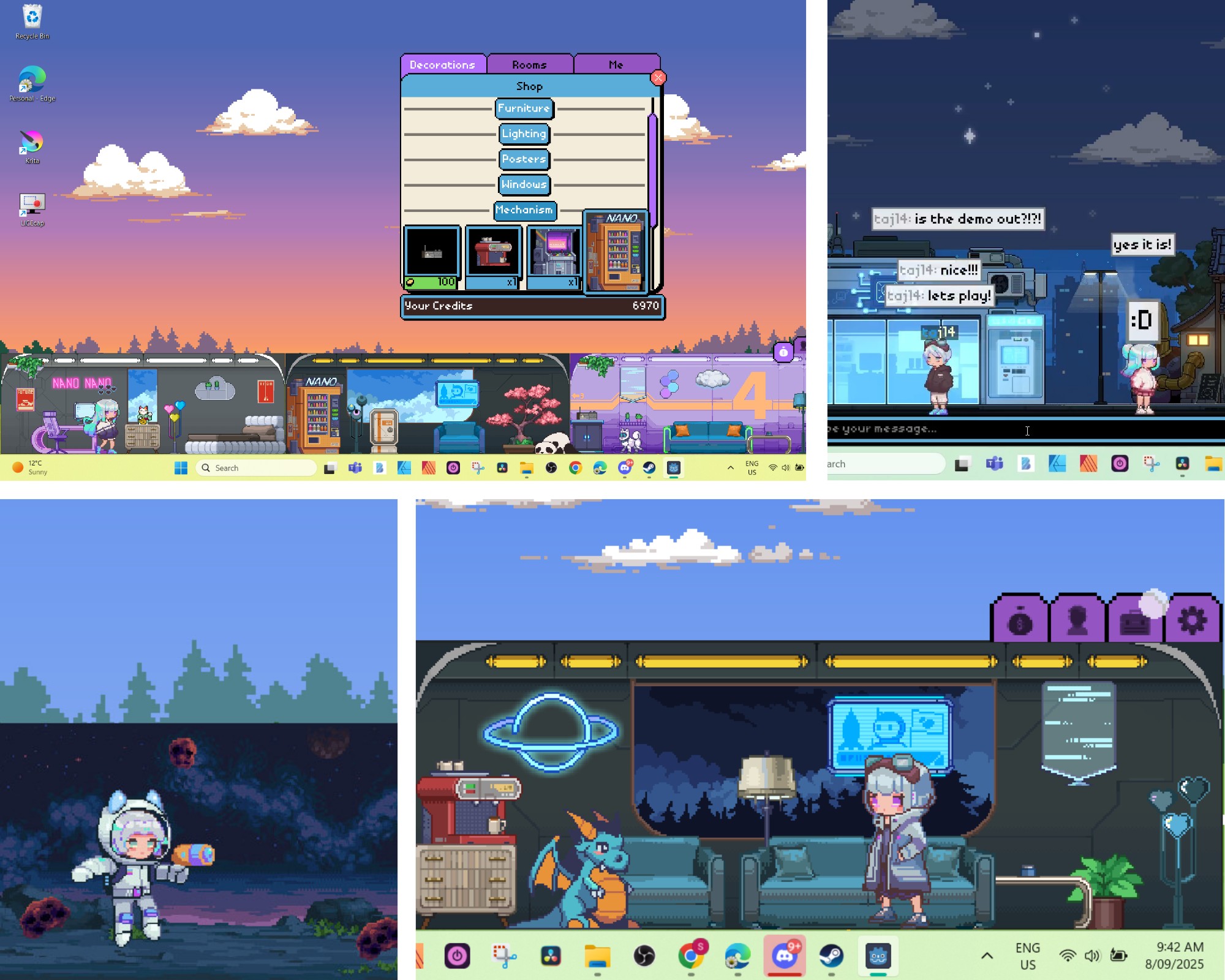 Nano Neighbors Demo bringt Chibi-Welt auf deinen Desktop