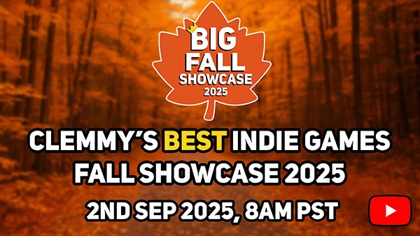 Clemmy's Best Indie Games Fall Showcase 2025 angekündigt Bild Clemmy's Best Indie Games Fall Showcase 2025 angekündigt Screenshot Clemmy's Best Indie Games Fall Showcase 2025 angekündigt Foto
