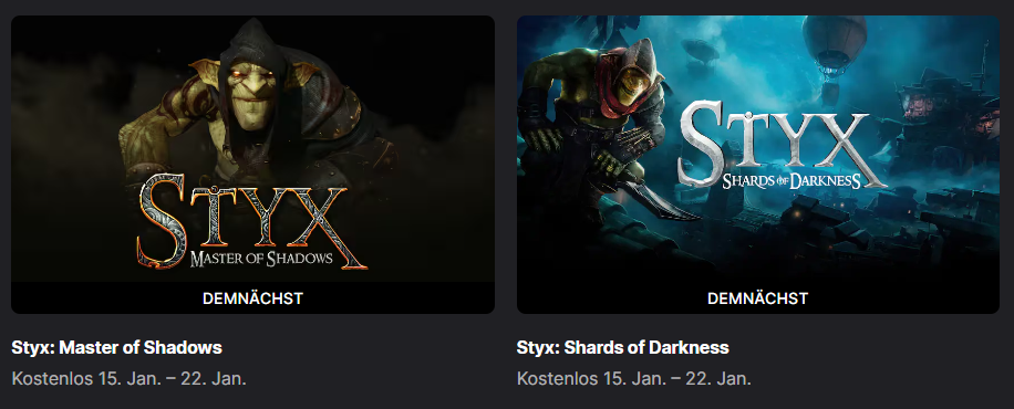 Epic Games Store verschenkt zwei Styx-Spiele