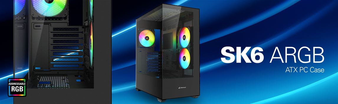 Sharkoon SK6 Argb setzt auf Glasdesign und starke Kühlung