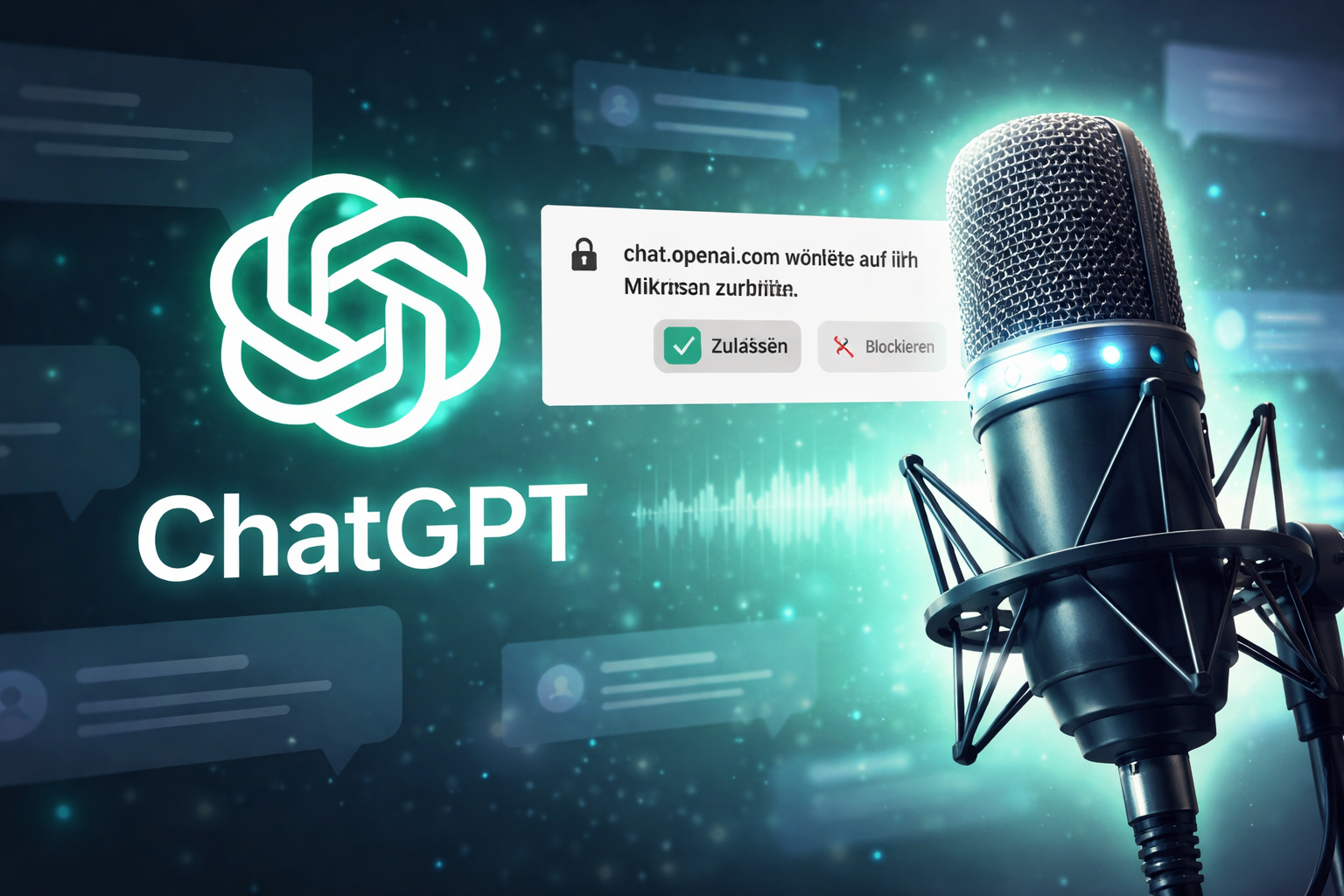 ChatGPT Fehlermeldung: Zum Diktieren ist der Zugriff auf das Mikrofon erforderlich
