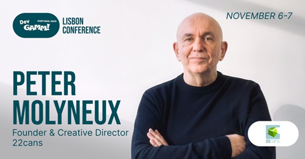 DevGAMM Lisbon 2025 mit Peter Molyneux als Keynote