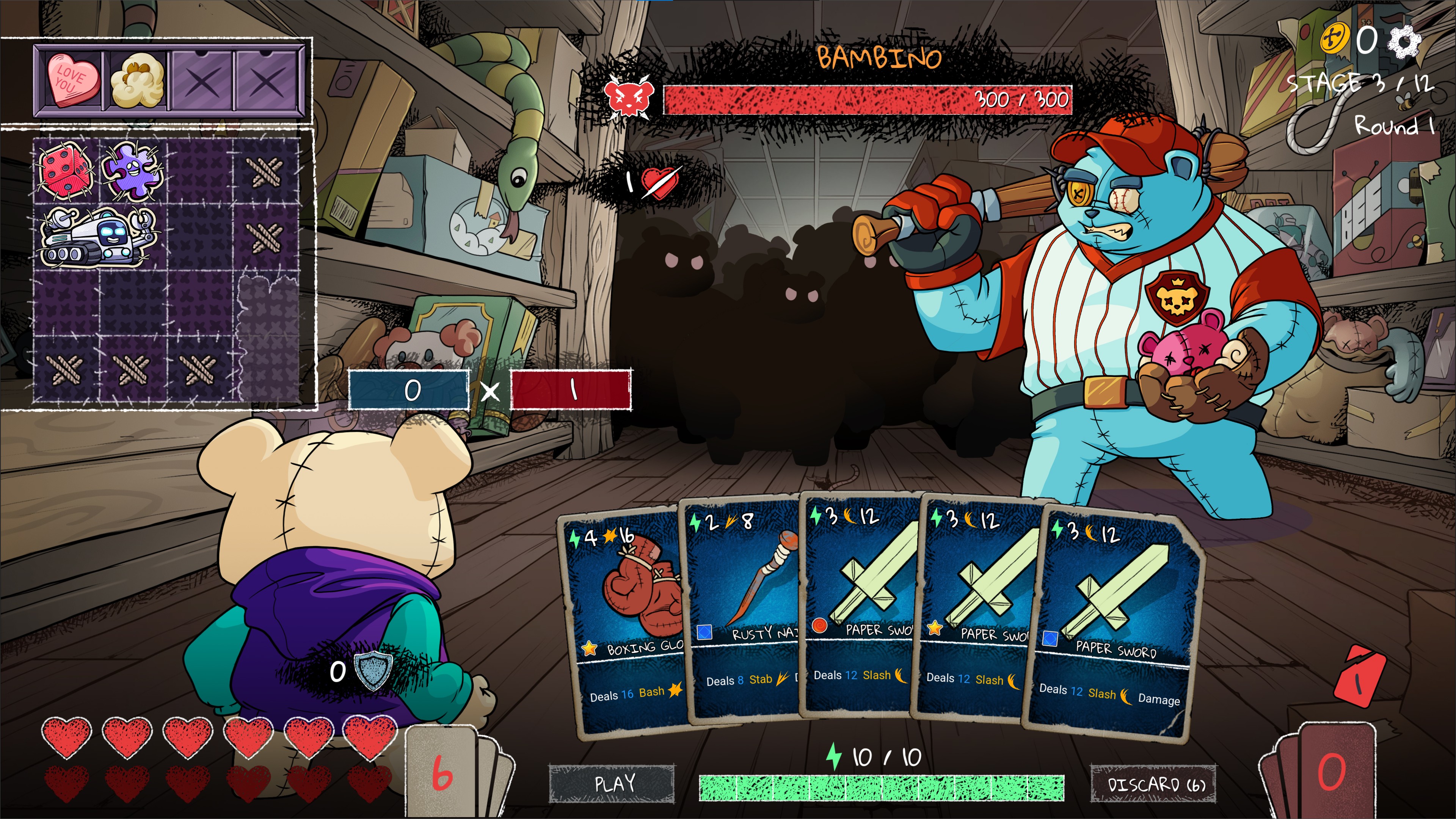 Bearly Brave: Roguelike-Deckbuilder mit Teddybären