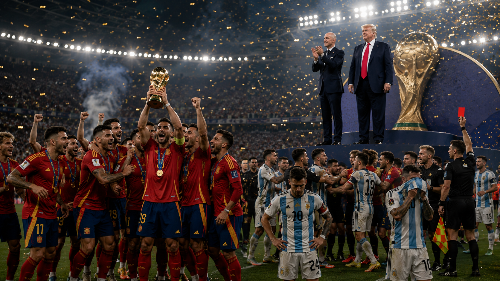 Fußball, Chaos, Prügelei – und Trump mittendrin