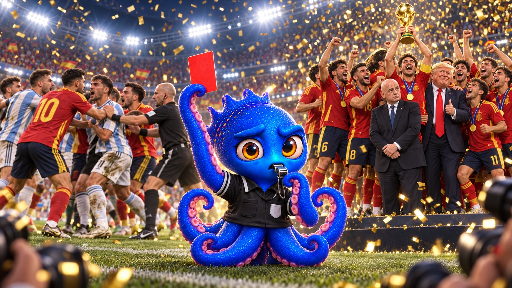 Fußball, Chaos, Prügelei – und Trump mittendrin