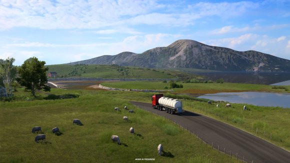 Euro Truck Simulator 2: Blick auf die N59 im Isle of Ireland DLC
