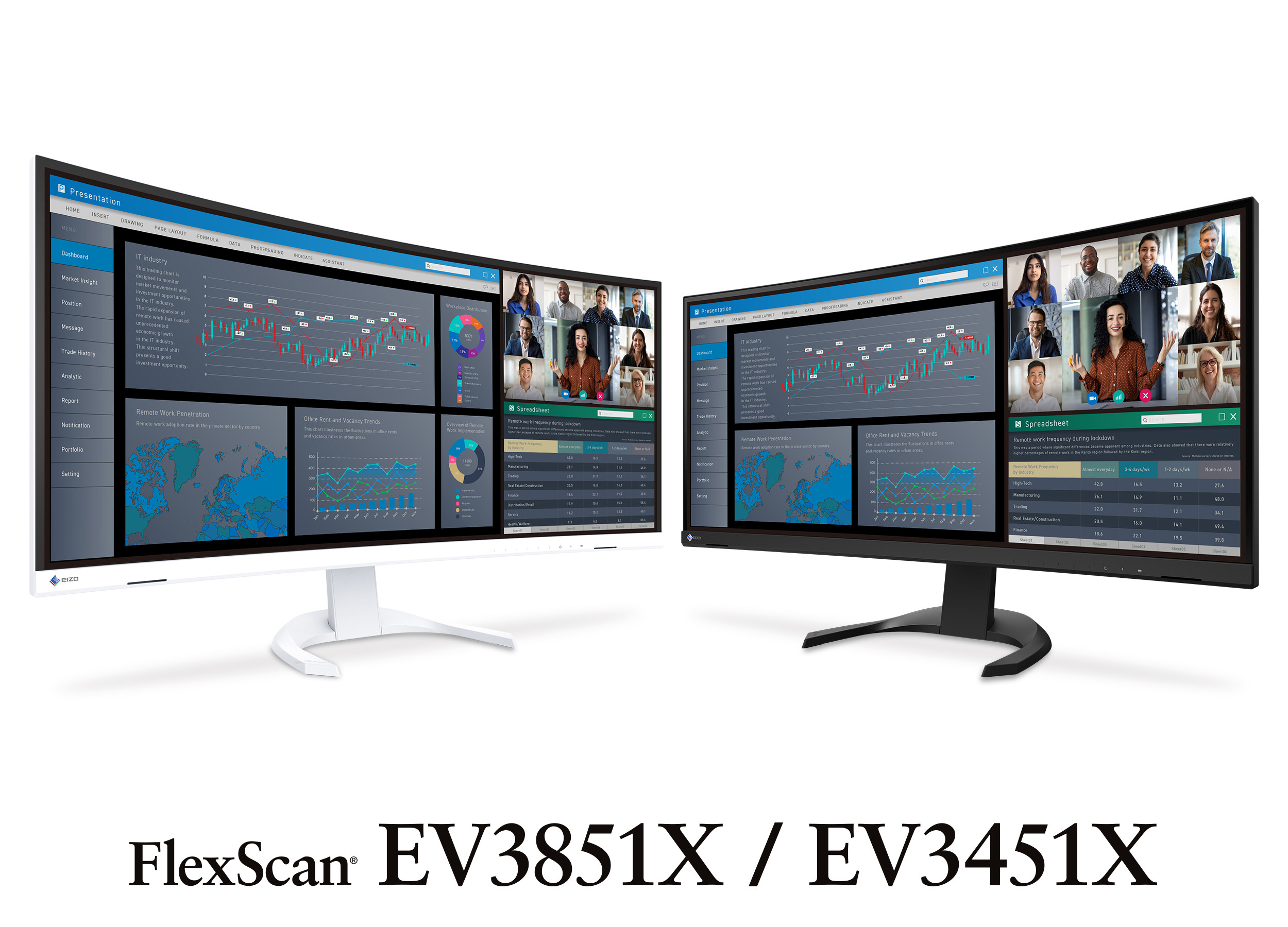 Eizo stellt neue Ultrawide-Monitore FlexScan EV3851X und EV3451X vor
