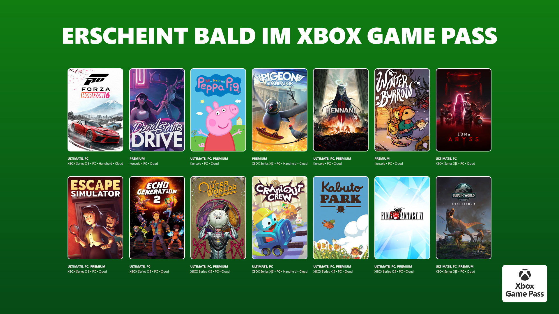 Xbox Game Pass: Neuzugaenge im Mai und Juni in der Uebersicht