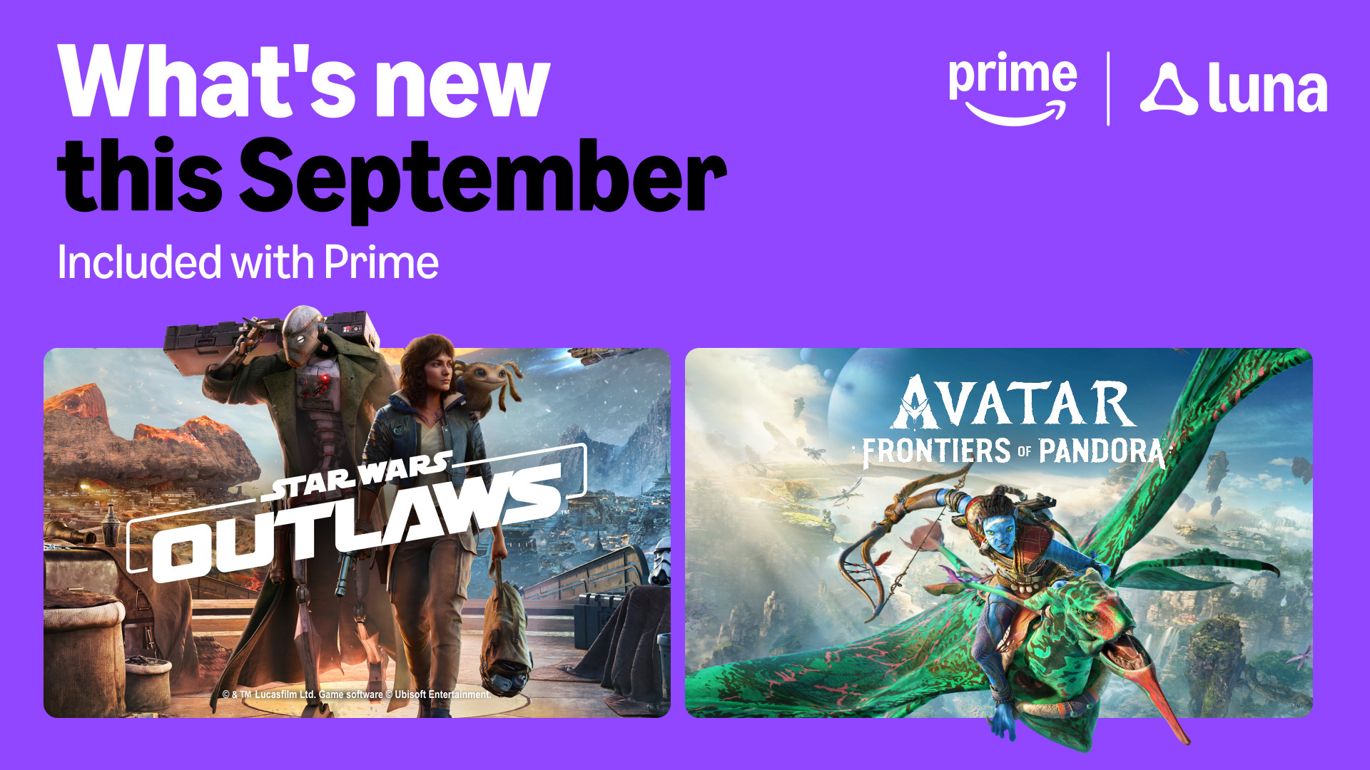 Amazon Luna: Star Wars Outlaws, Avatar und Remote Play im September