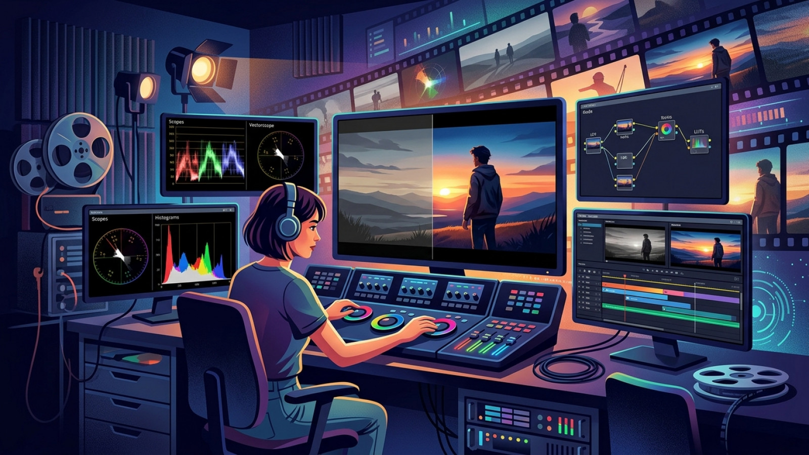 Color Correction im Film: Grundlagen, Technik und visuelle Kontinuität in d…