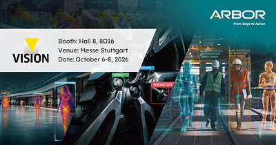 Arbor Technology zeigt neue Edge-KI-Hardware auf der Vision 2026