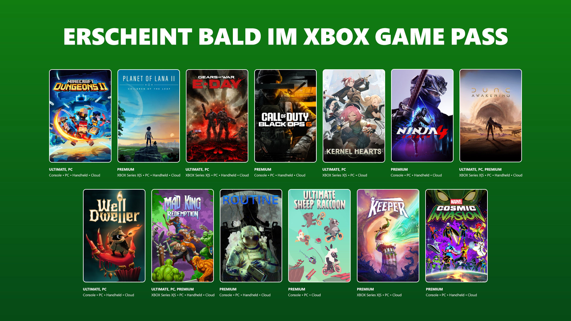 Xbox Game Pass: Die Neuzugänge im September und Oktober