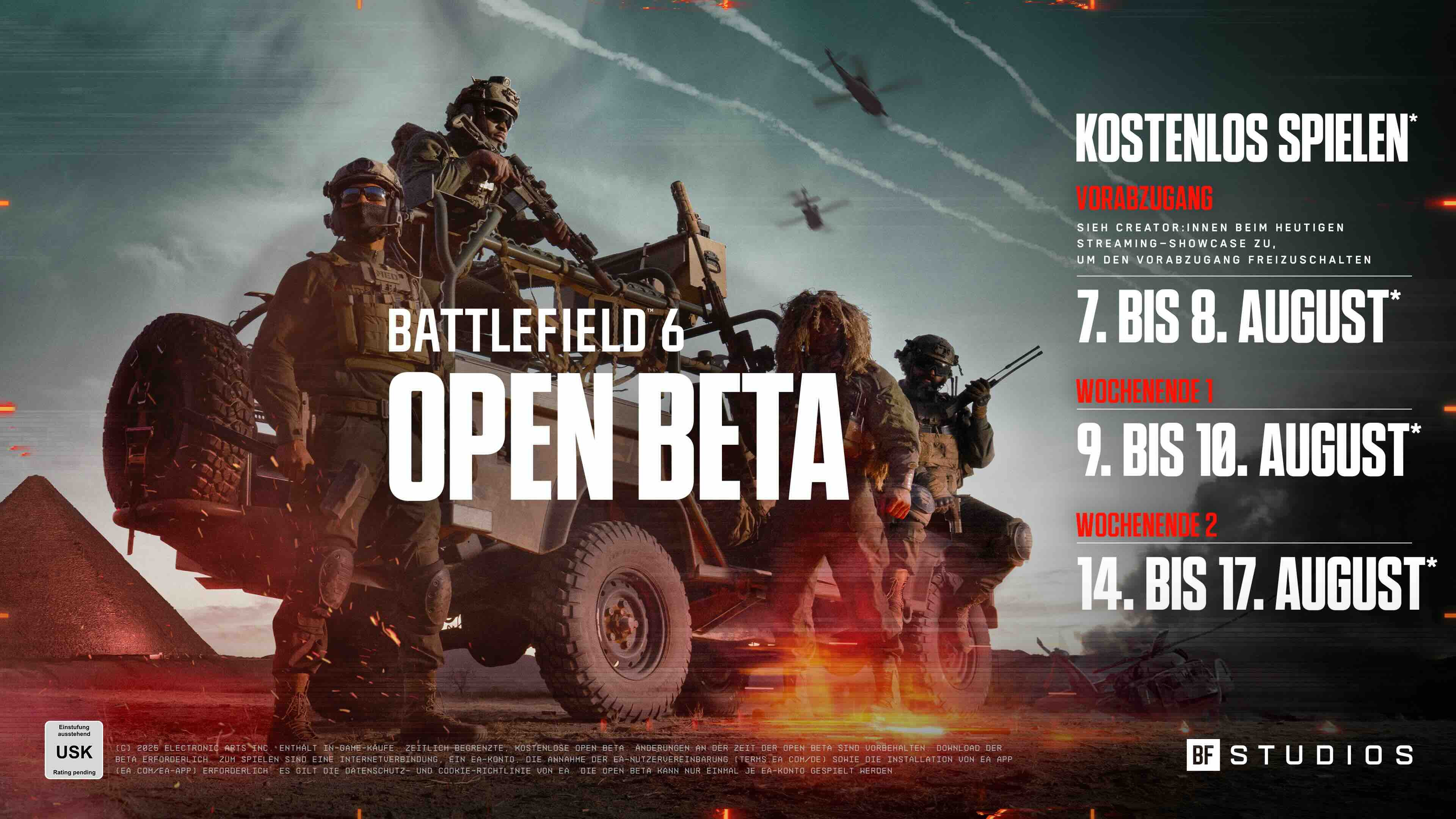 Battlefield 6: Größte Open Beta im August angekündigt Bild Battlefield 6: Größte Open Beta im August angekündigt Screenshot Battlefield 6: Größte Open Beta im August angekündigt Foto