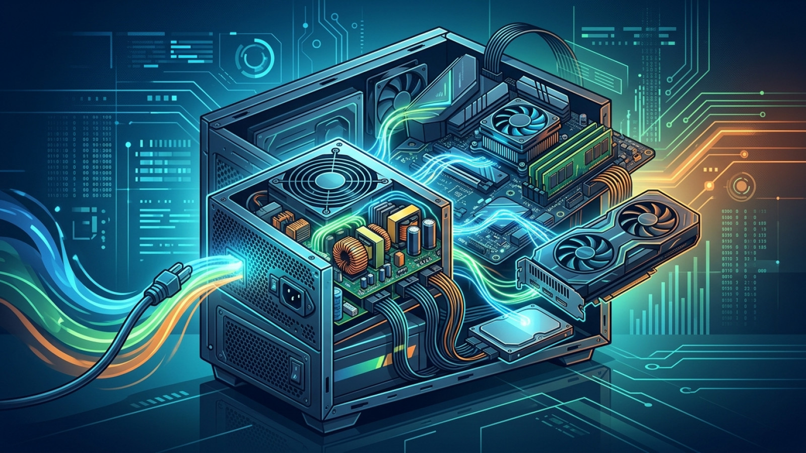 Das Netzteil im Computer: Funktion, Effizienz und Bedeutung für Hardware-Sy…