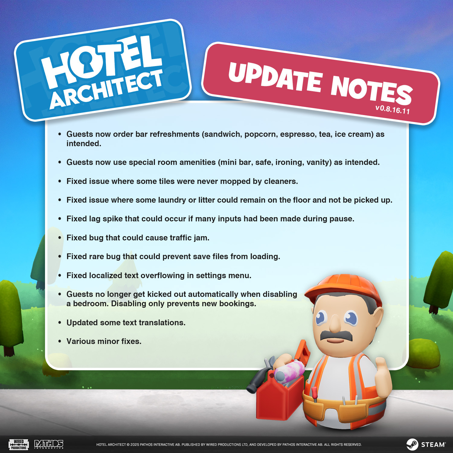 Hotel Architect: Hotfix #02 veröffentlicht