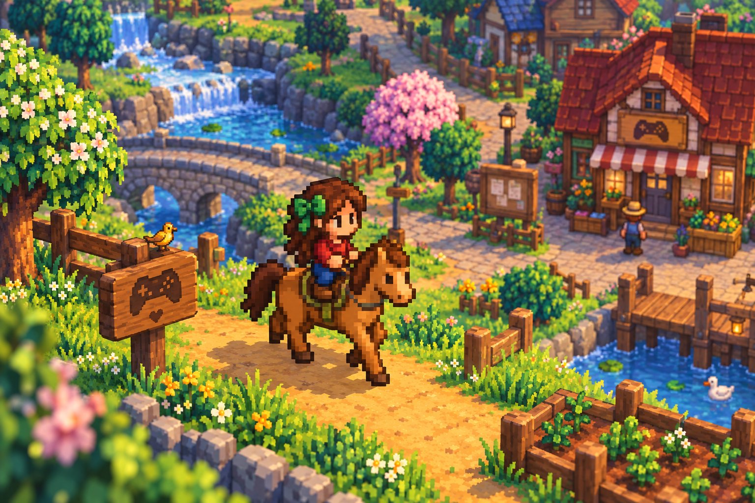 Grüne Schleife: Arcade Echoes besucht Stardew Valley Screenshot