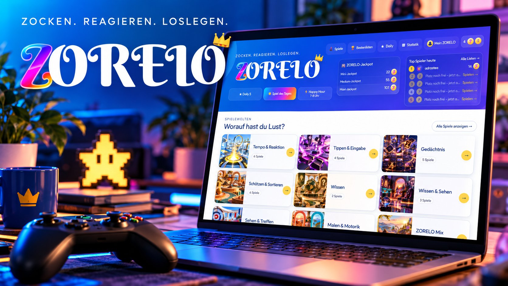 Zorelo: Browsergames ohne Werbung und Download