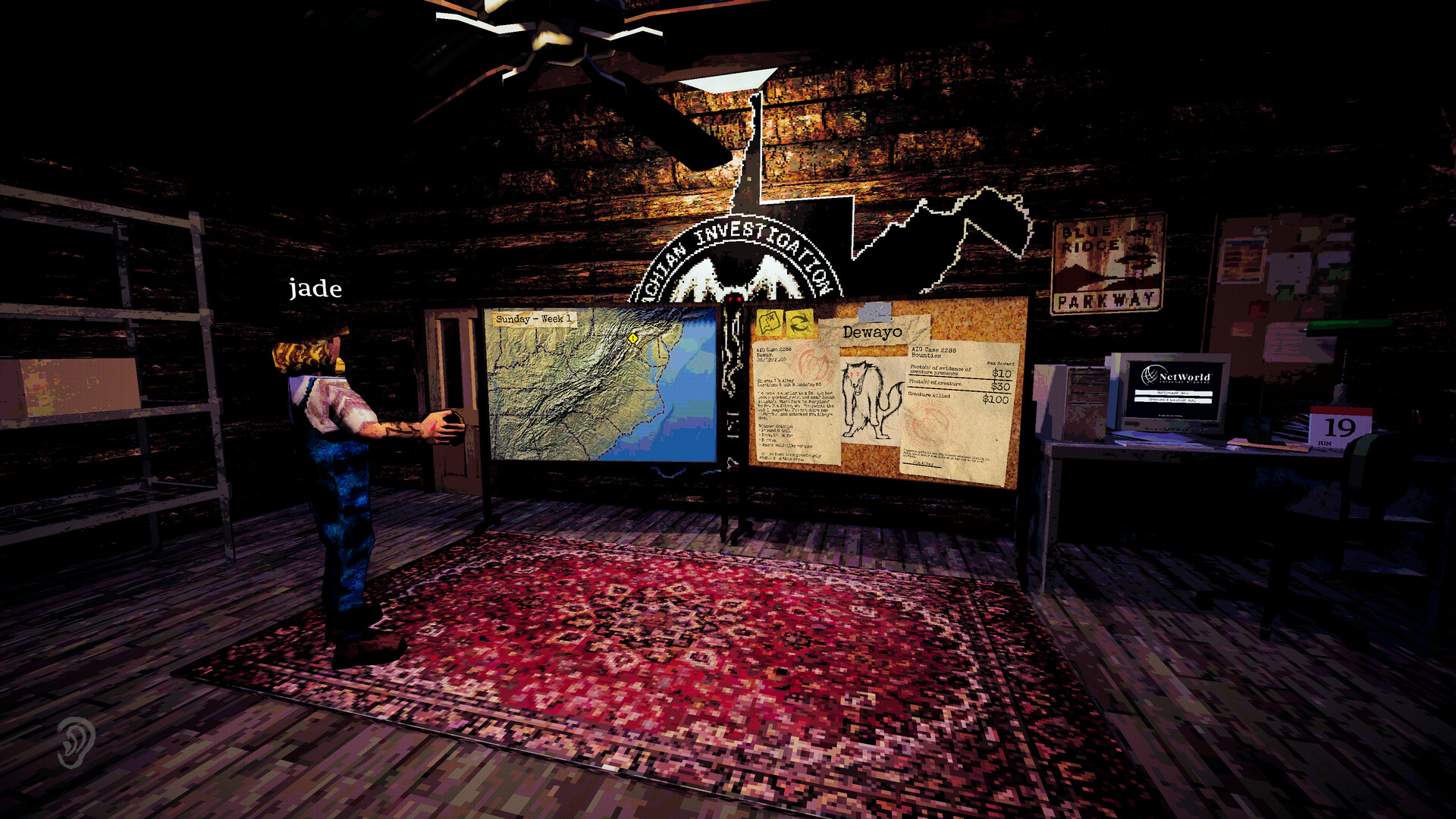 Blue Ridge Hunting: Koop-Horror mit Appalachen-Kryptiden Screenshot