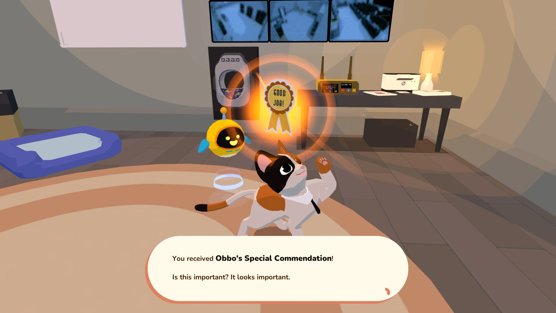 Cat Secretary: Katzen-Adventure mit KI-Kritik erscheint im November Screenshot