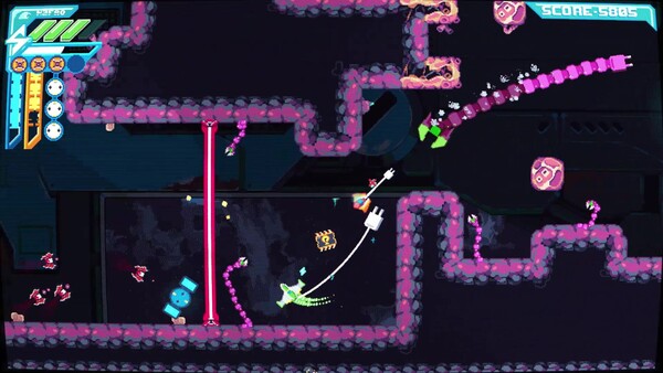 Hyperwired: Weltall-Shooter mit Kabel-Mechanik erschienen Screenshot 2