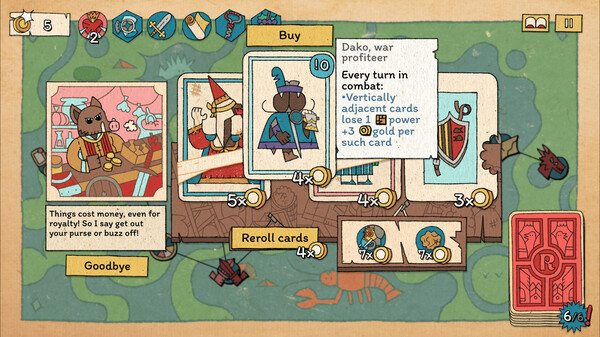 The Royal Writ: Chaotischer Deckbuilder erscheint im August Screenshot 9