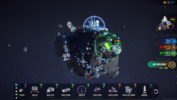 AstroScaper: Entspannter Asteroiden-Aufbau erscheint am 27. August Screenshot 1