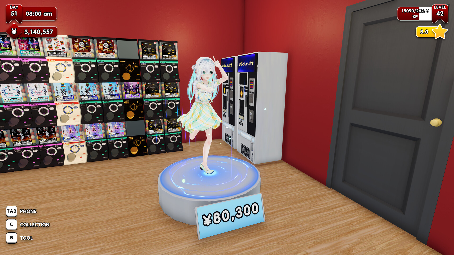 Akihabara Gacha Shop erobert Steam Screenshot