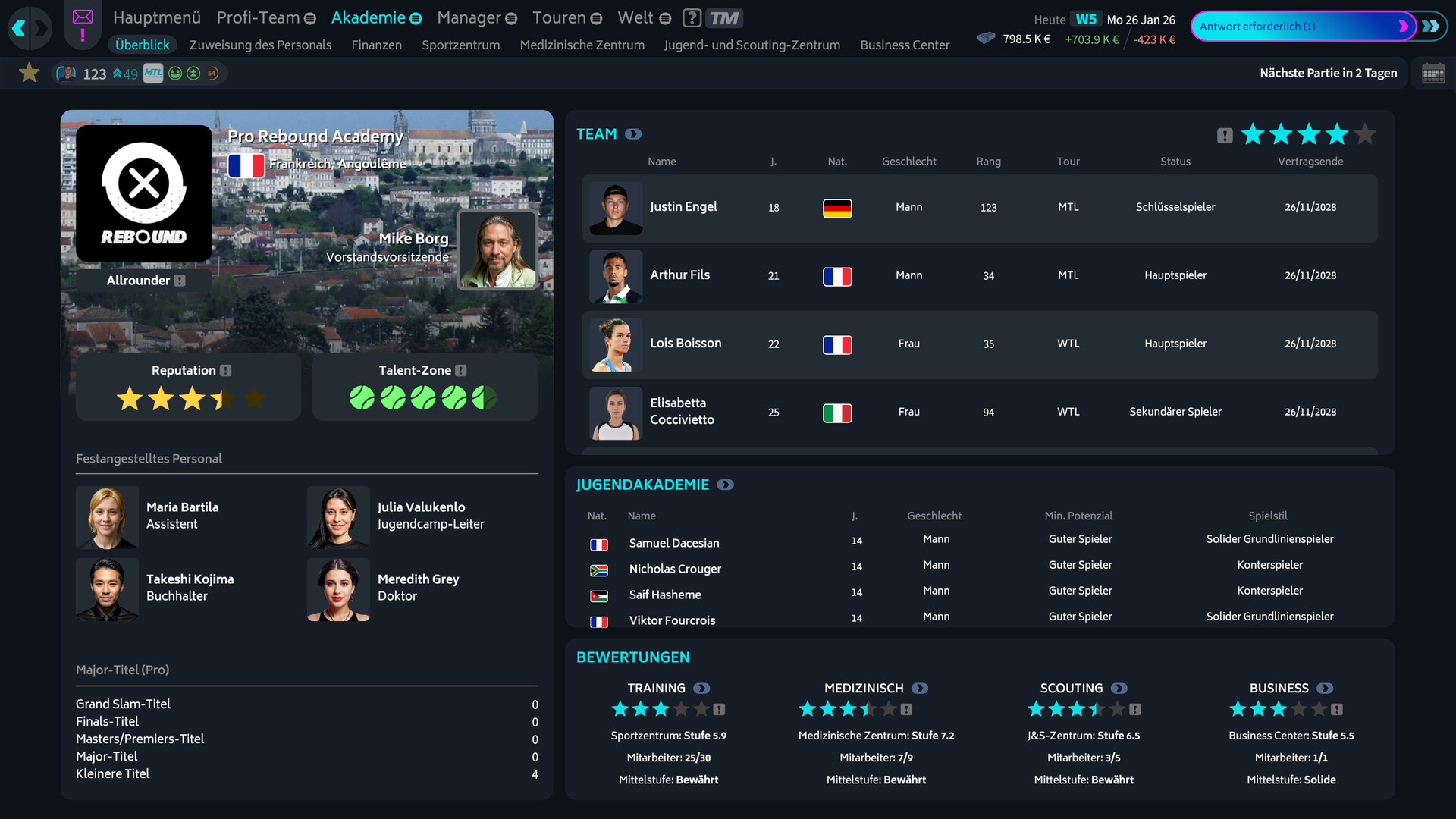 Tennis Manager 26 ab sofort für PC, Mac und Mobile erhältlich